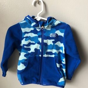 North Face Fleece Zip Up Jacket 12-18 months